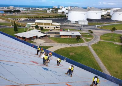 Mackay-Bulk-Sugar-Terminal-Roof-Replacement-Aerial-Roofers