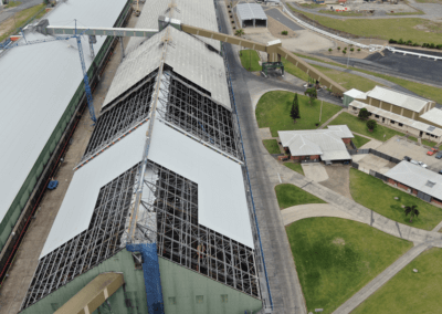 Mackay-Bulk-Sugar-Terminal-Roof-Replacement-During-Resheeting