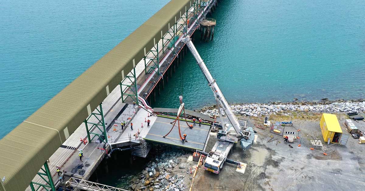 Wharf Four Aerial Deck Installation Port of Mackay V2R Projects